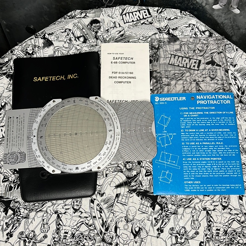 Aviation - Safe tech E-6B and navigational protractor